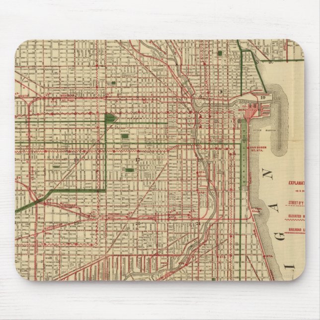 Blanchard's map of Chicago Mouse Pad (Front)