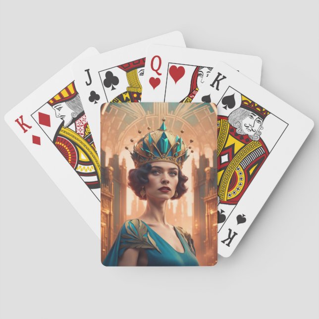 Blanche blue version playing cards (Back)