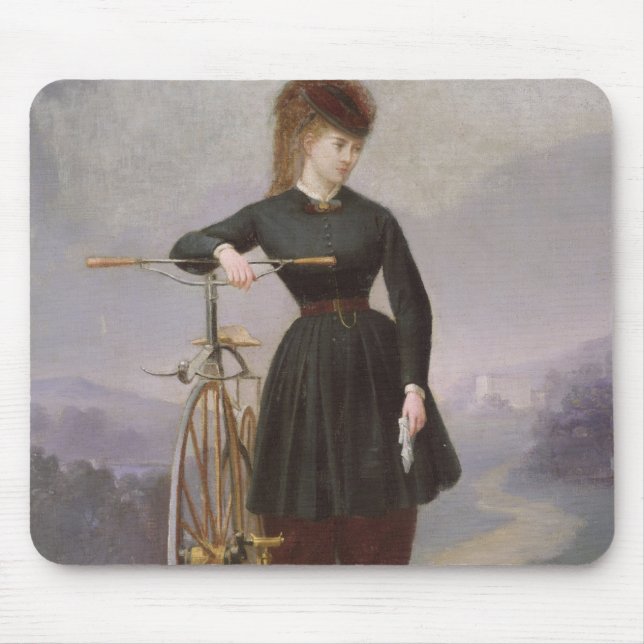 Blanche d'Antigny  and her Velocipede Mouse Pad (Front)