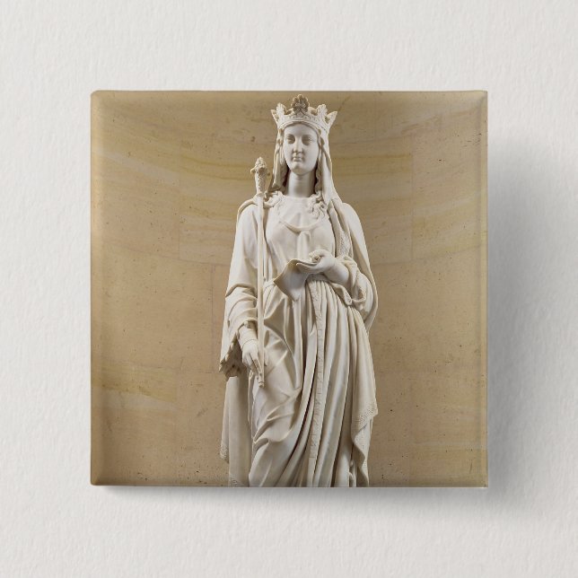 Blanche of Castile (1188-1252) Queen of France, 18 15 Cm Square Badge (Front)