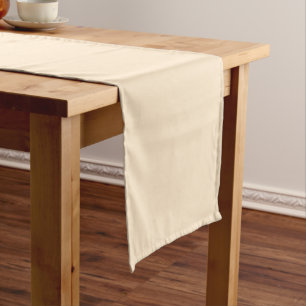 Blanched almond (solid colour) short table runner