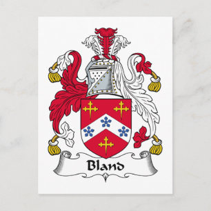 Bland Family Crest Postcard