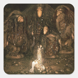 Bland Tomtar och Troll Square Sticker