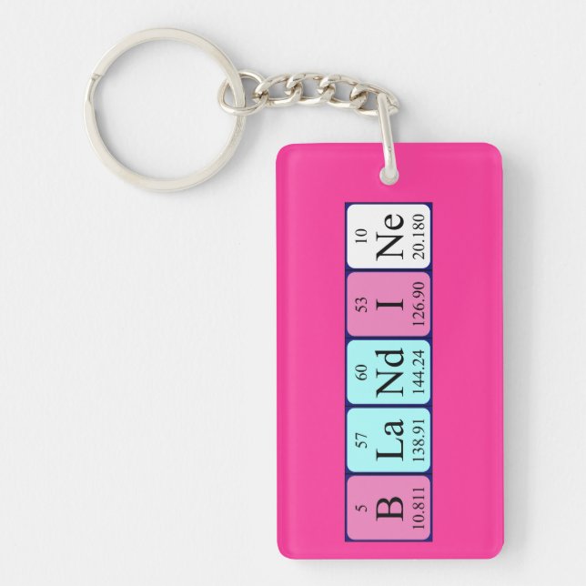 Blandine periodic table name keyring (Front)