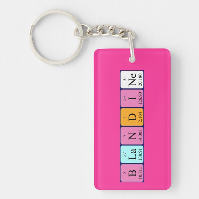 Blandine periodic table name keyring (Front)