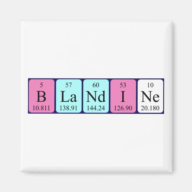 Blandine periodic table name magnet (Front)
