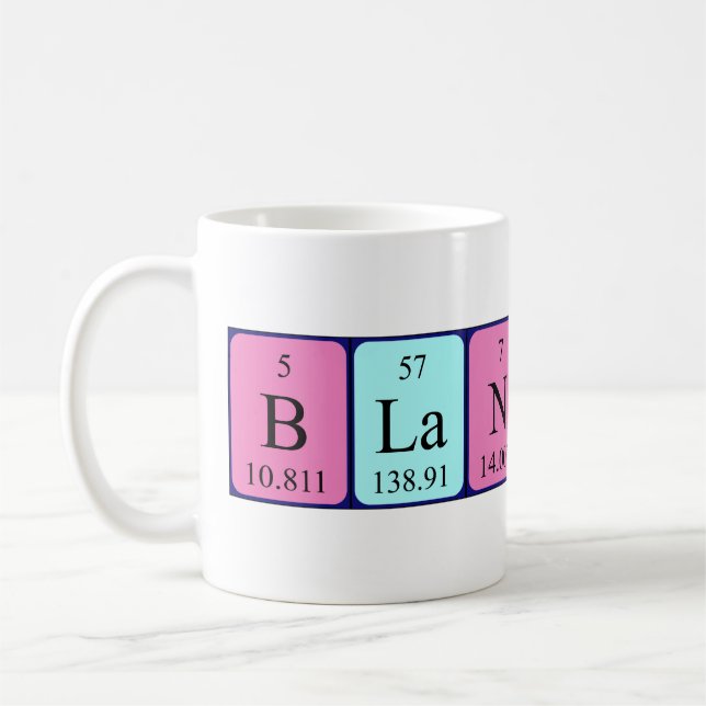 Blandine periodic table name mug (Left)