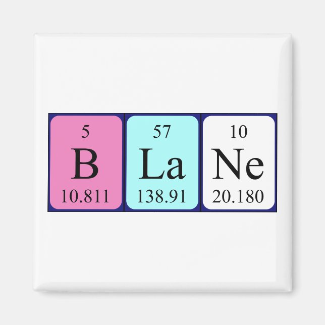 Blane periodic table name magnet (Front)