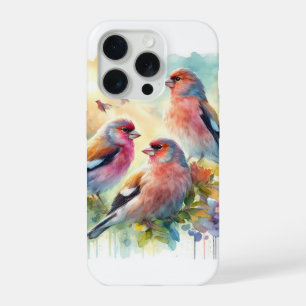 Blanfords rosefinch 060624AREF103 - Watercolor iPhone 15 Pro Case