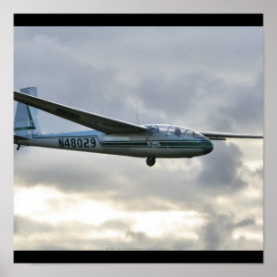 Blanik Sailplane Landing Poster