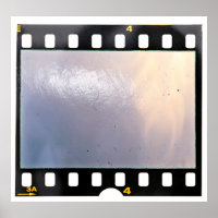 Blank 35mm film frame or strip on white background