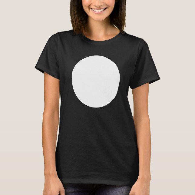 Blank Abstract Printed White Circle  Graphics T-Shirt (Front)