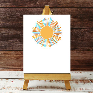 Blank Add Your Own Boho Sun Here Come The Sun Poster
