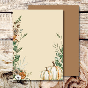 Blank Add Your Own Fall Pumpkin Rustic Brown  Invitation