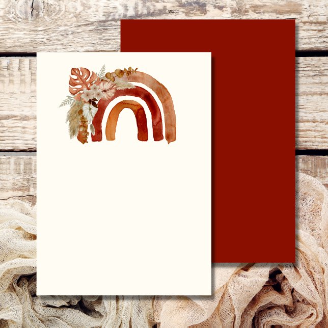Blank add your own image Terracotta Boho Rainbow Invitation (Creator Uploaded)