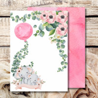 Blank Add Your Own Pink Balloon Eucalyptus 