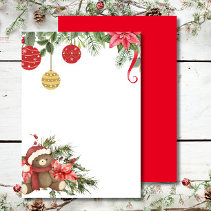 Blank Add Your Own Winter christmas red poinsettia Invitation