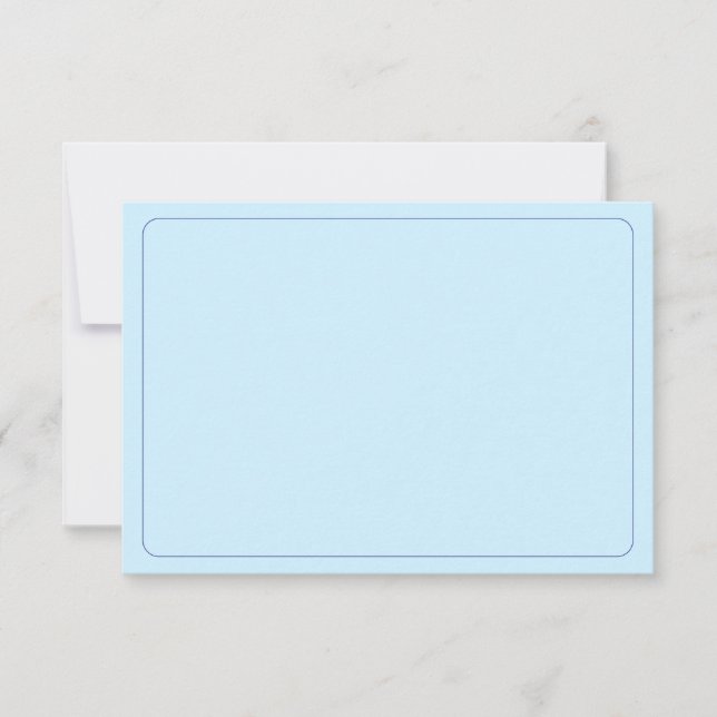 Blank All Occasion Blue Border Card (Front)