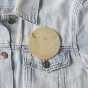 Blank Antique Stained 1870's Paper Round Button