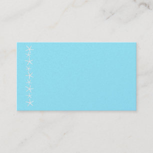 Blank Aqua Starfish Border Place Cards, Medium Place Card