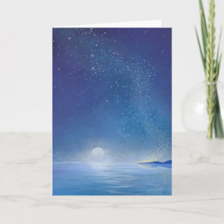 Blank Art greeting card, original art birth Card