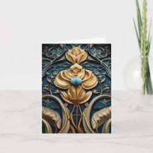 Blank art nouveau 1 greeting card