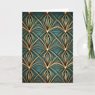 Blank art nouveau 5 greeting card