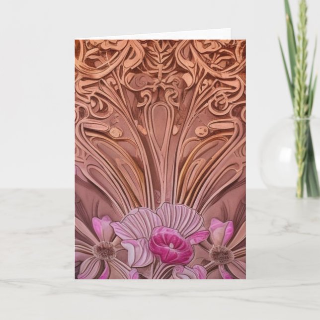 Blank art nouveau greeting card (Front)