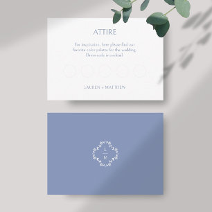 BLANK Attire Code DIY Wedding RSVP  Enclosure Card