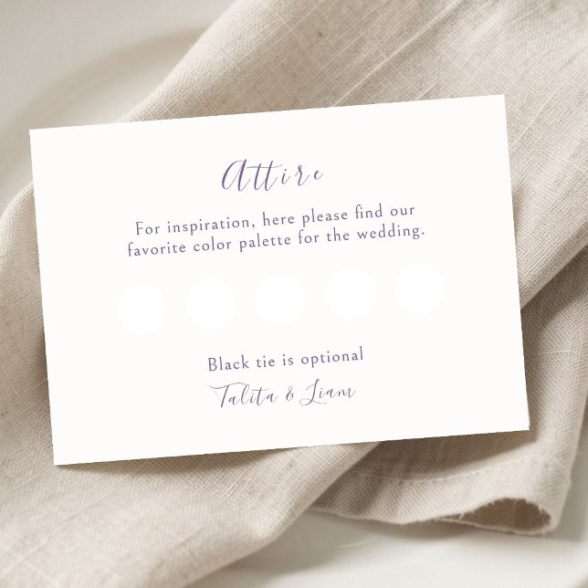Blank Attire Dress Code Pastels Wedding  Enclosure Card (Creator Uploaded)