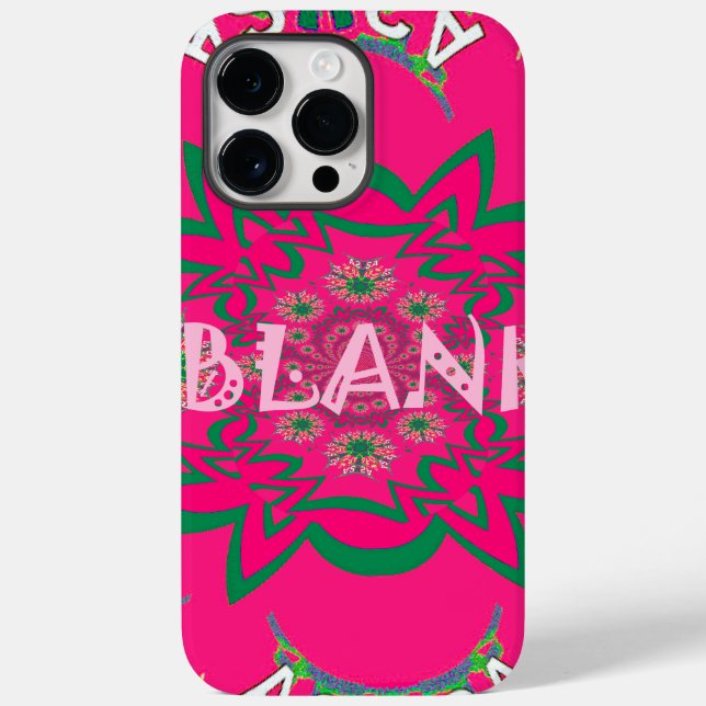 Blank Baby Vivid Pink Floral Purple Shade Monogram Case-Mate iPhone Case (Back)