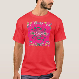 Blank Baby Vivid Pink Floral Purple Shade Monogram T-Shirt