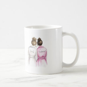 BLANK Back Mug Brunette Bun Bride Dk Br Bun Bm