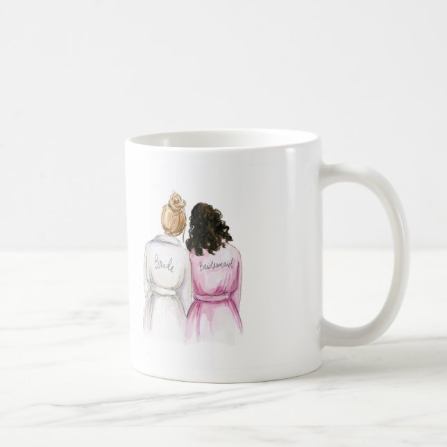 BLANK BACK Mug Dk Bl Bun Bride Dk Br Curls BM (Right)