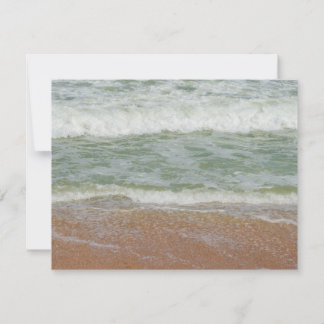 Blank Back Scenic Waves On the Beach Nature Thank You Card