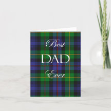 Blank Best Dad Ever Plaid Card