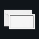 Blank Black and White Wedding Advice and Wishes<br><div class="desc">Blank Black and White Wedding Wedding Advice and Wishes Card
featuring black rectangle border.
Also perfect as wedding place cards,  business cards and more.

Click on the customise it button to personalise the design.</div>