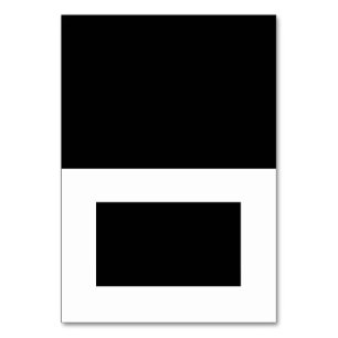 Blank Black & White Tented Name Place Card