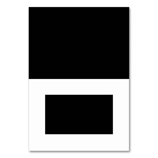 Blank Black & White Tented Name Place Card (Front)