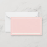 Blank Blush Pink Wedding Advice and Wishes<br><div class="desc">Blank Blush and White Wedding Wedding Advice and Wishes Card
featuring white rectangle border on blush pink background.
Also perfect as wedding place cards,  business cards and more.

Click on the customise it button to personalise the design by choosing background colour you like.</div>