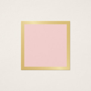 Blank Blush Pink with Faux Gold Foil Border