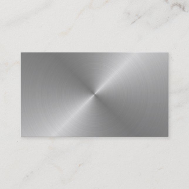 Blank brushed metal design business card (Front)