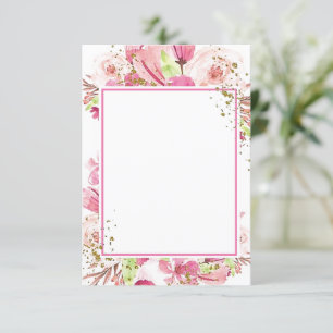 Blank budget Fantastic pink floral wedding  Invita Invitation
