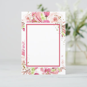 Blank budget Fantastic pink floral wedding  Invita Invitation