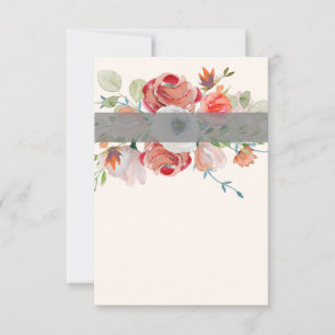 Blank budget Lovely Orange and red floral wedding  Invitation