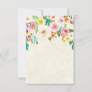 Blank budget Pretty pastel floral wedding  Invitation