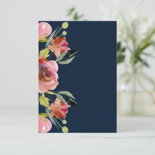 Blank budget Pretty pink floral wedding  Invitation