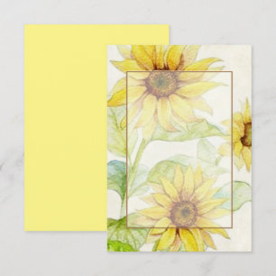Blank budget Sunflowers wedding  Invitation