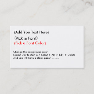 Blank Business Card