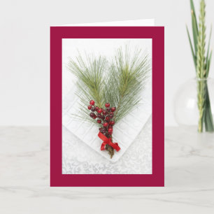 Blank Business Christmas Floral Decor Xmas Holiday